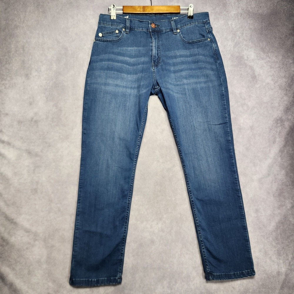 Mugsy Lake Shores Mens Blue Slim Straight Stretch‎ Jeans 34 to 35x30 FLX3NLA